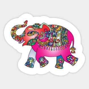 Colorful Elephant Sticker